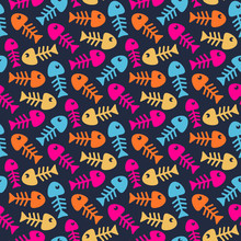Bright Fish Bones Pattern