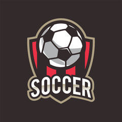 Wall Mural - Soccer Logo Badge, American Logo Sports