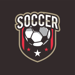 Wall Mural - Soccer Logo Badge, American Logo Sports