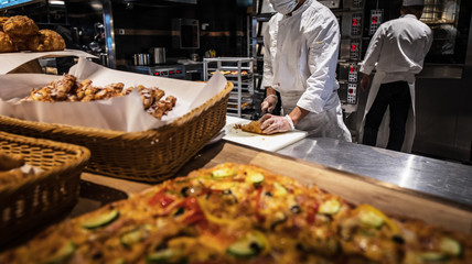 Wall Mural - Confectionery performed by Chinese chefs in traditional cuisine.