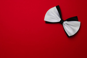 bow tie on red background