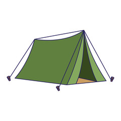 Wall Mural - camping tent icon, flat design