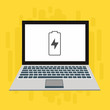 © Hani Suwaryo - charge laptop flat illustration, Power plug vector icon design illustration template
