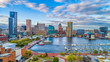 Baltimore, Maryland, USA Downtown Skyline Aerial
