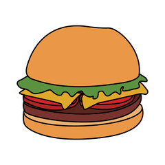 Canvas Print - hamburger icon, Fast food design