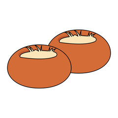 Poster - breads icon, flat design