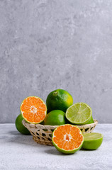 Raw green tangerine