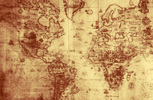 Old Vintage Map Of The World