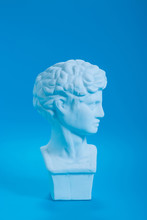 Ancient Athens Sculpture，David Sculpture, Pink Background,， Render, Roman, Sculpture, 
