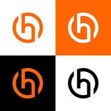 Circle Letter H Logo Design Template Elements, Vector Illustration