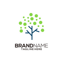 Wall Mural - Tree tech logo vector for your company