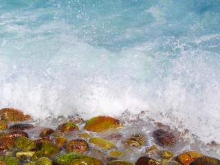 Ocean waves water blue caribe sea