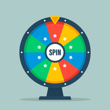 Wheel Of Fortune. Circle Spin Vector Background. Isolated Vector Illustration. Modern Vector Illustration. Vector Leisure Background Template.