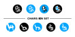 Chairs icon or logo sign set 