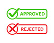 © VectorUP - vector rubber stamps approved and rejected