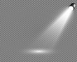 © NAUM - White scene on with spotlights. Vector illustration.