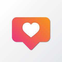 Fototapete - Like icon speech bubble notification. Vector illustration