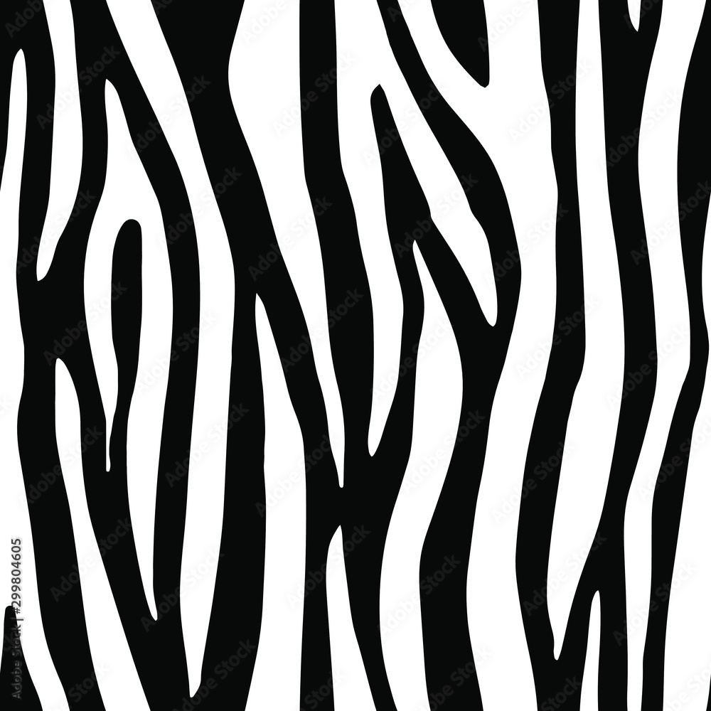 Full seamless zebra and tiger stripes animal skin pattern illustration ...