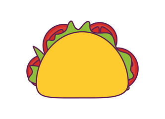 Canvas Print - delicious taco mexican isolated icon