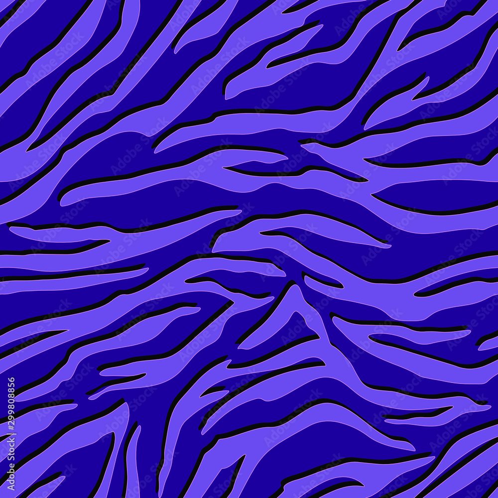 Full seamless tiger and zebra stripes animal skin pattern illustration ...
