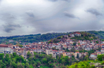 Wall Mural - View of the town from the hilltop Fortress Tsarevets