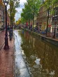 Colourful Amsterdam canal
