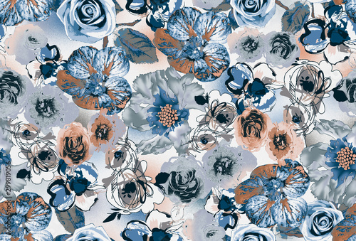 Dekoracja na wymiar  akwarela-bezszwowe-wzor-z-prostymi-recznie-rysowanymi-kwiatami