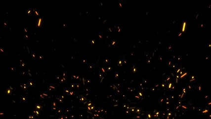 Wall Mural - fire sparks overlay background