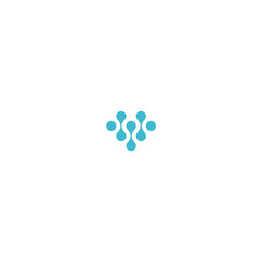 abstract love network logo design