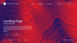 © Hermiadi - Abstract modern graphic element. Dynamical colored forms and waves. Gradient abstract banner with flowing liquid shapes. Template for the design of a website landing page or background.