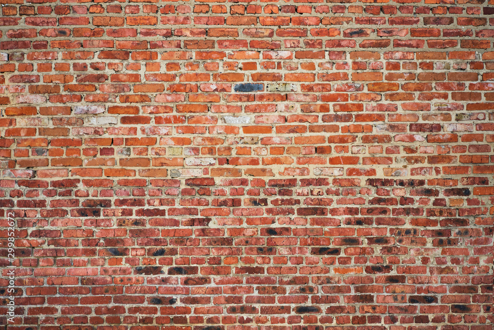 Photo old red brick wall texture background