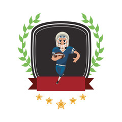 Poster - american football player character icon