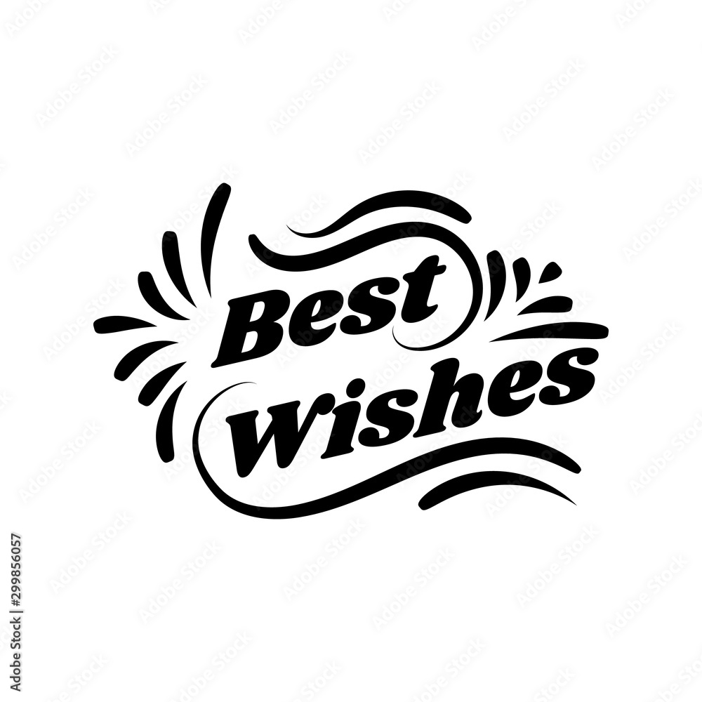 Best wishes card lettering. Beautiful greeting banner poster ...