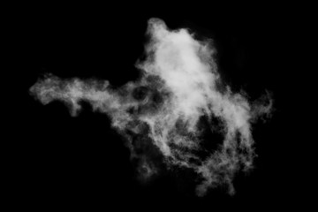 Wall Mural - Cloud isolated on black background,Textured Smoke,Abstract black