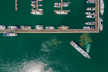 phuket yacht pier on the green sea Thailand