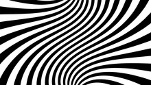 Vector - Black And White Abstract Striped Illusion