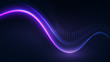 Purple light wave of energy stream