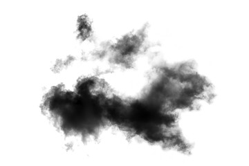 Cloud Isolated on white background,Smoke Textured,Abstract black