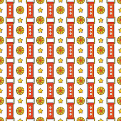 Poster - Seamless vector fashion pattern with thin red straps