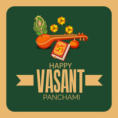 Wall Mural - Happy Vasant Panchami