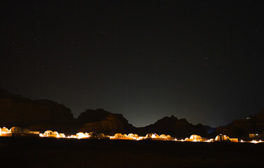 Canvas Print - Wadi Rum by Night