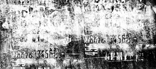 Wall Mural - Abstract grunge lettering background.  Urban cyber punk wide illustration