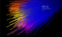 An Abstract Vector Background Image Consisting Of Colored Lines That Emit Light