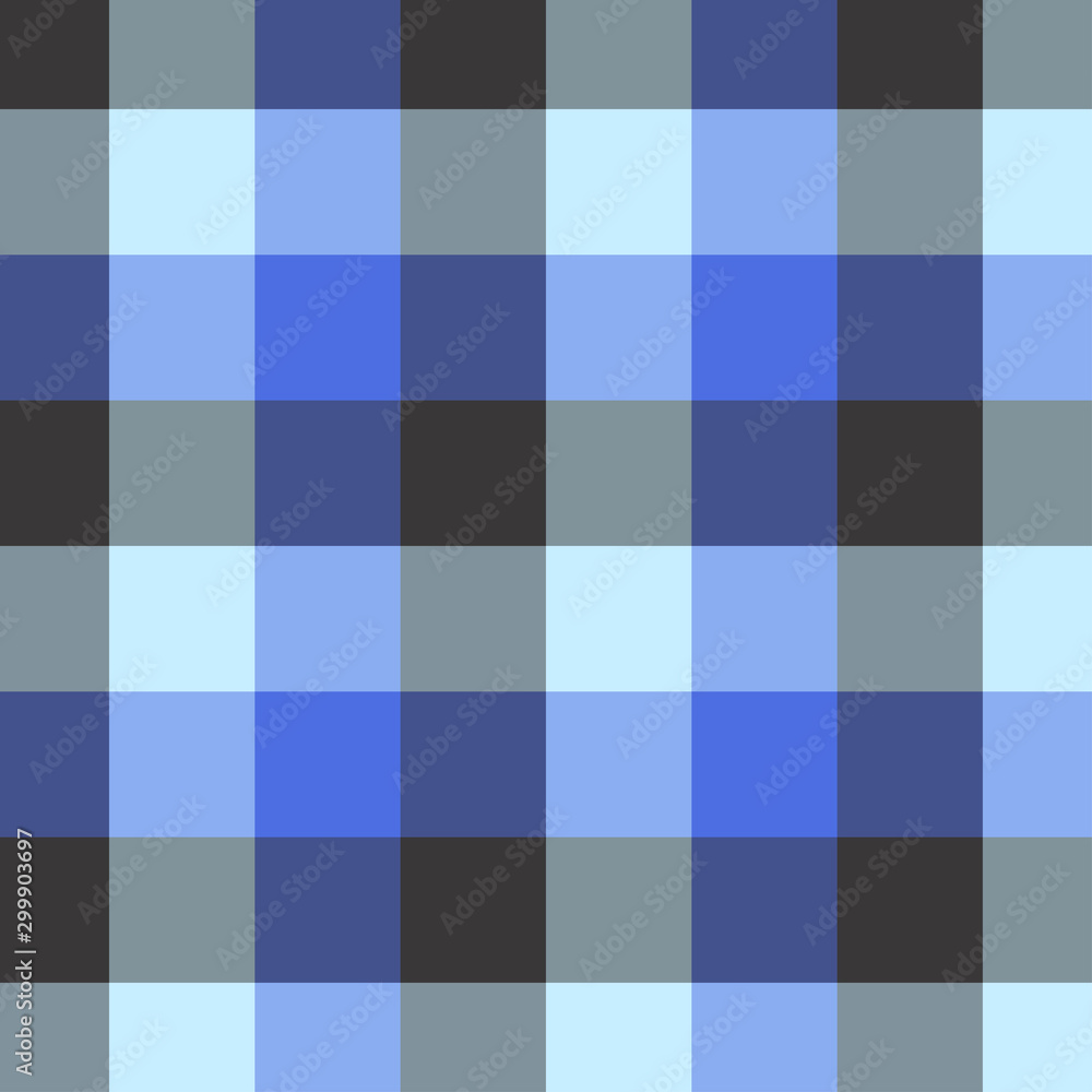 Gingham blue pattern.