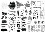 Fototapeta Młodzieżowe - Set of Design Elements. Vector Illustration of Hand Drawn Scribbles.