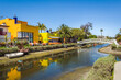 Venice Canal Historic District. Venice Canals in Southern California in Los Angeles. United States