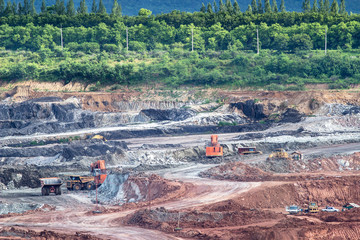 Wall Mural - Excavator at the lignite opencast mining