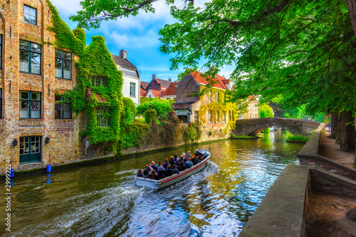 View of the historic city center of Bruges (Brugge), West Flanders province, ...