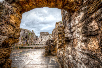 Wall Mural - Medieval ruin of Scarborough Castle in North Yorkshire,Great Britain.