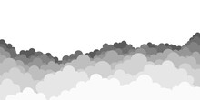 Sky With Dark Clouds. Vector Illustration